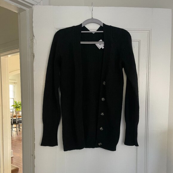 G. Label Alisha V-Neck Cardigan in Black (S) - Picture 2 of 5